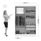 Guarda-roupa Cancun 2 Portas Flex Ônix-ônix/ônix-branco