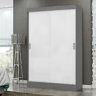 Guarda-roupa Cancun 2 Portas Flex Ônix-ônix/ônix-branco