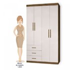 Guarda-roupa Cancun 4 Portas Cancún Jequitiba/off White
