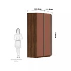 Guarda Roupa Canto Closet 2 Portas 7 Prateleiras 111 9cm Prim