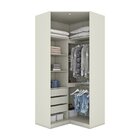 Guarda Roupa Canto Closet Modulado 2 Portas 3 Gavetas   Areia