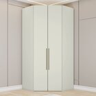 Guarda Roupa Canto Closet Modulado 2 Portas 3 Gavetas   Areia