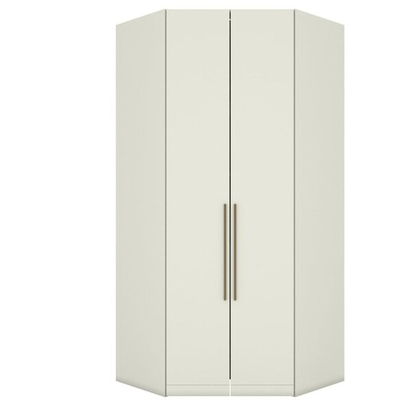 Guarda Roupa Canto Closet Modulado 2 Portas 3 Gavetas Led Pre