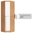 Guarda-roupa Canto Oblíquo 1 Porta Infinity Cedro/ Branco Line