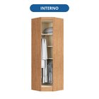 Guarda-roupa Canto Oblíquo 1 Porta Infinity Cedro/ Branco Line