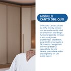 Guarda-roupa Canto Oblíquo 1 Porta Infinity Cedro/ Duna Line