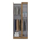 Guarda-roupa Canto Reto 1 Porta Paris Ipê Tex/ Off White