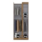 Guarda-roupa Canto Reto 1 Porta Paris Ipê Tex/ Off White