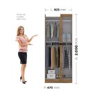 Guarda-roupa Canto Reto 1 Porta Paris Ipê Tex/ Off White