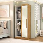 Guarda-roupa Canto Reto 2 Portas Paris Cinamomo/off White