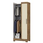 Guarda-roupa Canto Reto Com Pés Paris Ipê Tex/ Off White