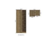 Guarda-roupa Canto Reto Kappesberg Adapt Nogueira/macadâmia