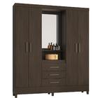 Guarda Roupa Capelinha 4 Portas Arezzo Ébano