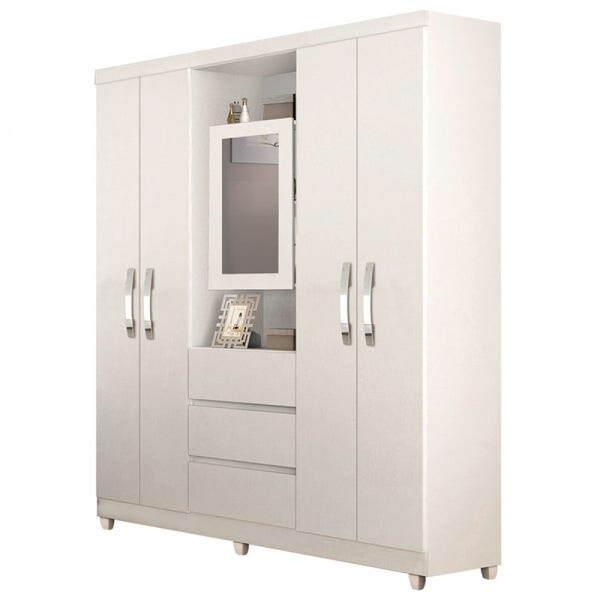 Guarda Roupa Capelinha 4 Portas E 3 Gavetas Imop