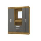 Guarda Roupa Capelinha 4 Portas Fortaleza Nature/alasca - Vlr