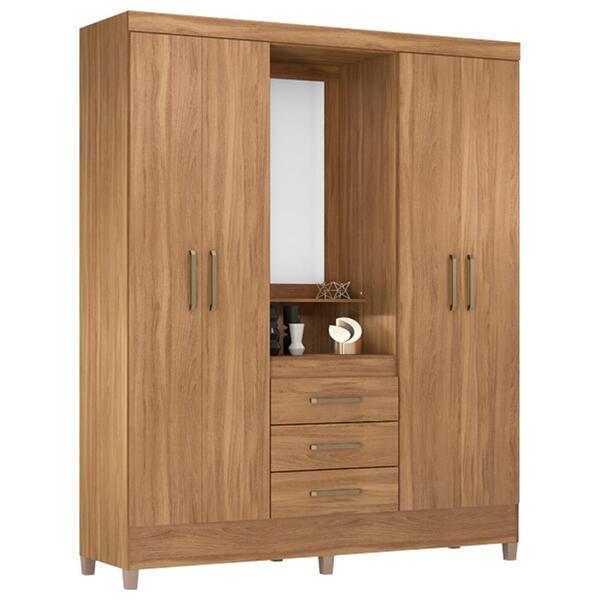 Guarda Roupa Capelinha 4 Pt Com Espelho 43220 Demobile