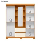 Guarda Roupa Capelinha Casal 04 Portas Olímpia Cinamomo/off W