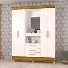 Guarda Roupa Capelinha Casal Fortaleza 4 Portas 3 Gavetas Vil