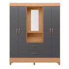 Guarda Roupa Capelinha Dubai Freijó Titanium