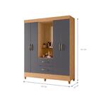 Guarda Roupa Capelinha Dubai Freijó Titanium