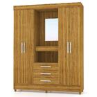 Guarda Roupa Capelinha Fortaleza 4 Portas Canela Vlr Móveis