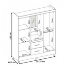 Guarda-roupa Capelinha Lord 4 Portas Amêndola/off-white - Dem