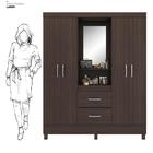 Guarda-roupa Capelinha Lord 4 Portas Café Touch - Demóbile