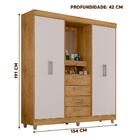 Guarda Roupa Capelinha Solteiro Com Espelho Freijó Baunilha 2