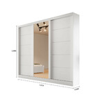 Guarda Roupa Capri Com 3 Portas De Correr Com Espelho Bianchi