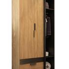 Guarda-roupa Capri Solteiro Amêndoa/preto