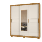 Guarda Roupa Capricórnio 3 Portas Freijó Off White Bnn Decor