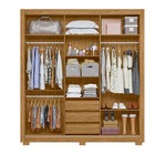 Guarda Roupa Capricórnio 3 Portas Freijó Off White Bnn Decor