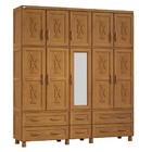 Guarda-roupa Caribe Com 10 Portas  Maleiro E 6 Gavetas Madeir