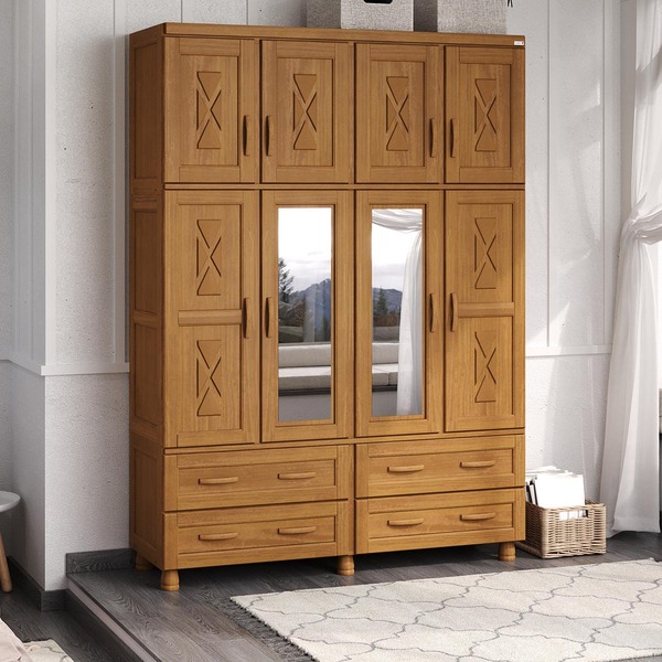 Guarda-roupa Caribe Com 8 Portas  Maleiro E 4 Gavetas Madeira