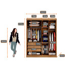 Guarda Roupa Carrara 2 Portas 3 Gavetas Com Espelho Clic Move