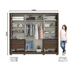 Guarda Roupa Casal 02 Portas Deslizantes 04 Gavetas Caribe He