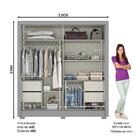 Guarda Roupa Casal 02 Portas Deslizantes 04 Gavetas Imperial