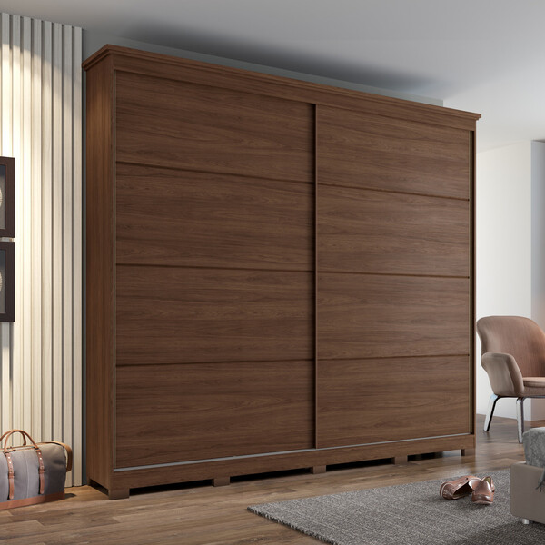 Guarda Roupa Casal 02 Portas Deslizantes 04 Gavetas Mellini H