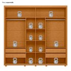 Guarda Roupa Casal 02 Portas Deslizantes Acácia Cinamomo/off