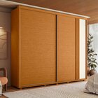 Guarda Roupa Casal 02 Portas Deslizantes Acácia Cinamomo/off