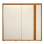 Guarda Roupa Casal 02 Portas Deslizantes Acácia Cinamomo/off