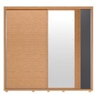 Guarda Roupa Casal 02 Portas Deslizantes Com Espelhos Acácia