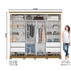 Guarda Roupa Casal 02 Portas Deslizantes Degas Henn