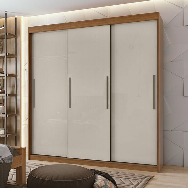 Guarda Roupa Casal 03 Portas De Correr 03 Gavetas Aquarius Lo