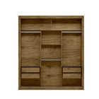 Guarda-roupa Casal 03 Portas De Correr 04 Gavetas Com Espelho