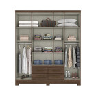 Guarda Roupa Casal 04 Portas Com Espelho 04 Gavetas Alba Henn