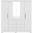 Guarda Roupa Casal 04 Portas Com Espelho 66510 Demobile
