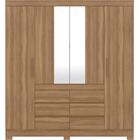 Guarda Roupa Casal 04 Portas Com Espelho 66510 Demobile