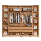 Guarda-roupa Casal 04 Portas Jacarandá Freijó / Off White