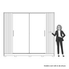 Guarda-roupa Casal 04 Portas Jacarandá Freijó / Off White